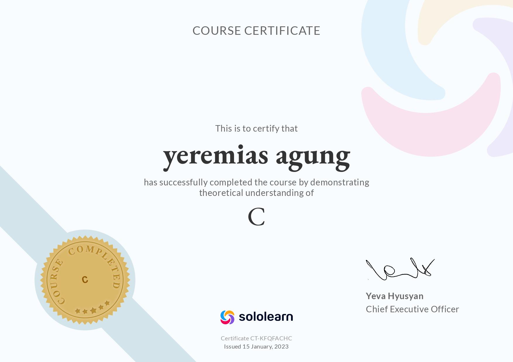 C Certificate